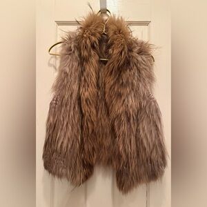Coyote Fur Vest in Brown